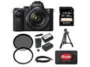 Sony a7 Alpha a7IIK Mirrorless Camera with 28 70mm Lens 64GB Accessory Bundle 50 Focus Gift Card
