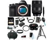 Sony a7r 36.3 MP a7R Full Frame Interchangeable Digital Lens Camera Body Only with 64GB Deluxe Accessory Bundle