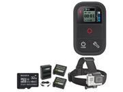 GoPro Smart Remote with 32GB SD Card Bower Head Strap Battery w Charger