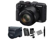 Canon PowerShot G3 X 20.2 Megapixel Digital Camera with Canon PSC 6200 Deluxe leather case Extra battery and charger