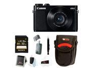 Canon PowerShot G9 X 20.2 MP Digital Camera Black 32GB SDHC Accessory Bundle