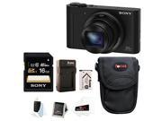 Sony Cyber shot DSC WX500 Digital Camera Black with 16GB Accessory Bundle