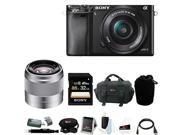 Sony a6000 Sony Alpha a6000 24.3 Megapixel Mirrorless Digital Camera with Sony 50mm Lens and Sony 32GB SDHC Accessory Bundle Black