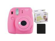 Fujifilm Instax Mini 9 Instant Camera (Pink)  with 60 Film Value Pack and Album