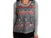 UPC 884426915571 product image for Roper Western Shirt Women Aztec Long Sleeve S Gray 03-038-0514-7025 GY | upcitemdb.com