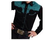 UPC 884426903943 product image for Roper Western Shirt Mens L/S Snap Old West L Black 03-001-0040-0785 BL | upcitemdb.com