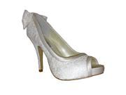Allure Bridals Julie Shoes (Ivory Satin/Lace) - Women's Shoes - 10.0 M
