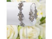 Fancy Swarovski Bracelet Dangle Earring Set S7-NE1