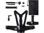 Chest Harness Strap + Head Strap + Monopod Tripod Mount for GoPro Hero 3+ 3 2 1 OS014