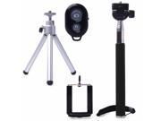 Phone Self Timer Bluetooth Shutter + Extendable Monopod + Tripod + Holder DC494