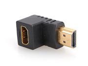 HDMI Male to Female M F Right Angle 90° 24K Gold HD Video Converter Adapter HDTV 19 pin