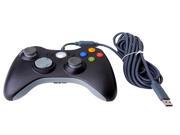 NEW Black Wired USB Game Pad Controller For MICROSOFT Xbox360 Xbox 360 PC Windows 7 XP