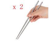 2pcs Light Weight metal Stainless Steel Chopsticks screw thread ChopSticks 9