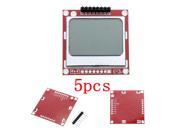 5pcs 84x48 Pixel LCD Module White Backlight Adapter Led PCB For Nokia 5110 Arduino