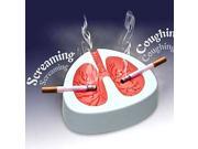 Lung Shape Cough Scream Sound Quit Smoke Stop Smoking Cigarette Ashtray White