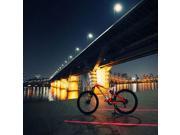 Bicycle Bike 5 Led Red Laser Beam Cycle Lights Safety Rear Tail Flash Light Lamp