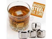 8pcs Stainless Steel Ice Cubes Glacier Rock Neat Drink Freezer gel Whiskey Stones