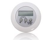 Mini Digital LCD Display Kitchen Cooking Countdown Timer Electronic Alarm White