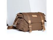Vintage Canvas Leather Camera Bag Messenger For Nikon Sony Canon Pentax