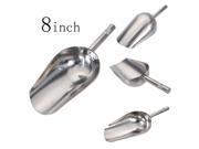 1X 8 Stainless Steel Kitchen Wedding Party Sugar Fruit Candy Dog Pet Food Buffet Bar Ice Scoops Toogs Tool