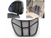 Black Mesh Lumbar Back Brace Support Pillow Office Home Car Seat Chair Cushion