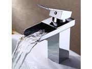 Brass Square Waterfall Faucet Modern Bathroom Faucet