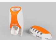 Orange Automatic Toothpaste Dispenser Squeezer With Toothbrush Holder