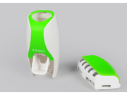 Green Automatic Toothpaste Dispenser Squeezer With Toothbrush Holder