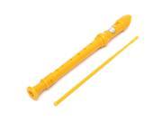 Soprano Descant Recorder 8 hole Music Instrument With Cleaning Rod Students School Yellow