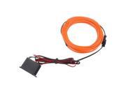 4M 12V Flexible Neon EL Wire Light Dance Party Decor Light For car Decoration night clubs parties dark hallways With Controller Orange