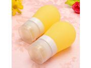 2pcs 60ml Travel Portable Silicone Packing Bottle Shampoo Lotion Bath Container