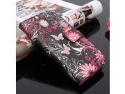Flower Flip PU Leather Wallet Card Case Cover Stand For Motorola Moto G2 nd Gen G 1
