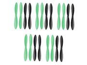 20Pcs Rotor Blade Propellers Props For Hubsan X4 H107C RC Remote Control Quadcopter Helicopter Green Black