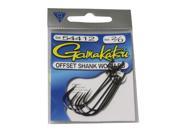 Gamakatsu 54414 Worm Offset Round Bend Fishing Hook NS Black Size 4 0 Pack of 5