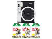 Fujifilm FU64-INSM9K030 Fujifilm INSTAX MINI 90 NEO CLASSIC Camera and Film Kit, 30 Exposures (Black/ Silver)