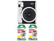 Fujifilm FU64-INSM9K020 Fujifilm INSTAX MINI 90 NEO CLASSIC Camera and Film Kit, 20 Exposures (Black/ Silver)