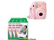 Fuji Instax Mini 8 Pink Instant Fujifilm Camera + 30 Prints