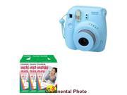 Fuji Fujifilm instax mini 8 Instant Blue Camera + 60 Prints Instax Mini Film