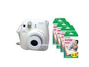 Fuji Fujifilm instax mini 8 Instant White Camera + 80 Prints Instax Mini Film