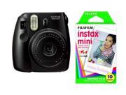 Fuji Instax Mini 8 Black Instant Fujifilm Camera + 10 Prints