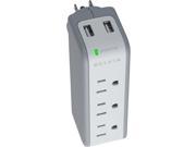 BZ103050 TVL 3 Outlet Surge Protector with USB Charger