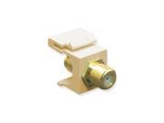 IC107 CATV F CONNECTOR GOLD PLATED IVORY