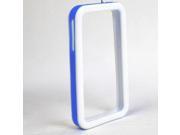 IPS226 Secure Grip Rubber Bumper Frame for iPhone 4 Dual Color White Blue