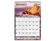 AT A GLANCE Recycled Scenic Monthly Wall Calendar