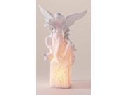 12" Lighted Angel W/dove Fig