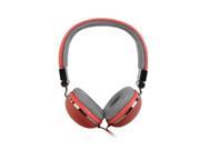 Storm Series Full Size Red Headphones with Mic and Volume