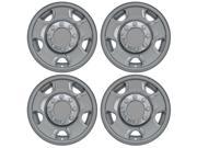 Set of 4 Chrome Wheel Skin Hub Covers With Center For 17x7 Inch 8 Lug Steel Rim Aftermarket Part IWCIMP 74X