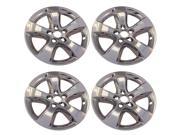 4 New Chrome 5 Spoke Wheel Skin Hub Cap Covers for 2011 2013 Dodge Charger with 17 inch wheels