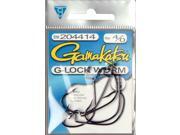 Gamakatsu 204414 Worm G Lock Nickel Black Size 4 0 Fishing Hook Pack of 5