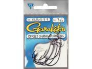 Gamakatsu 58411 Worm Offset Ewg Black Size 1 0 6 PK Fishing Hook